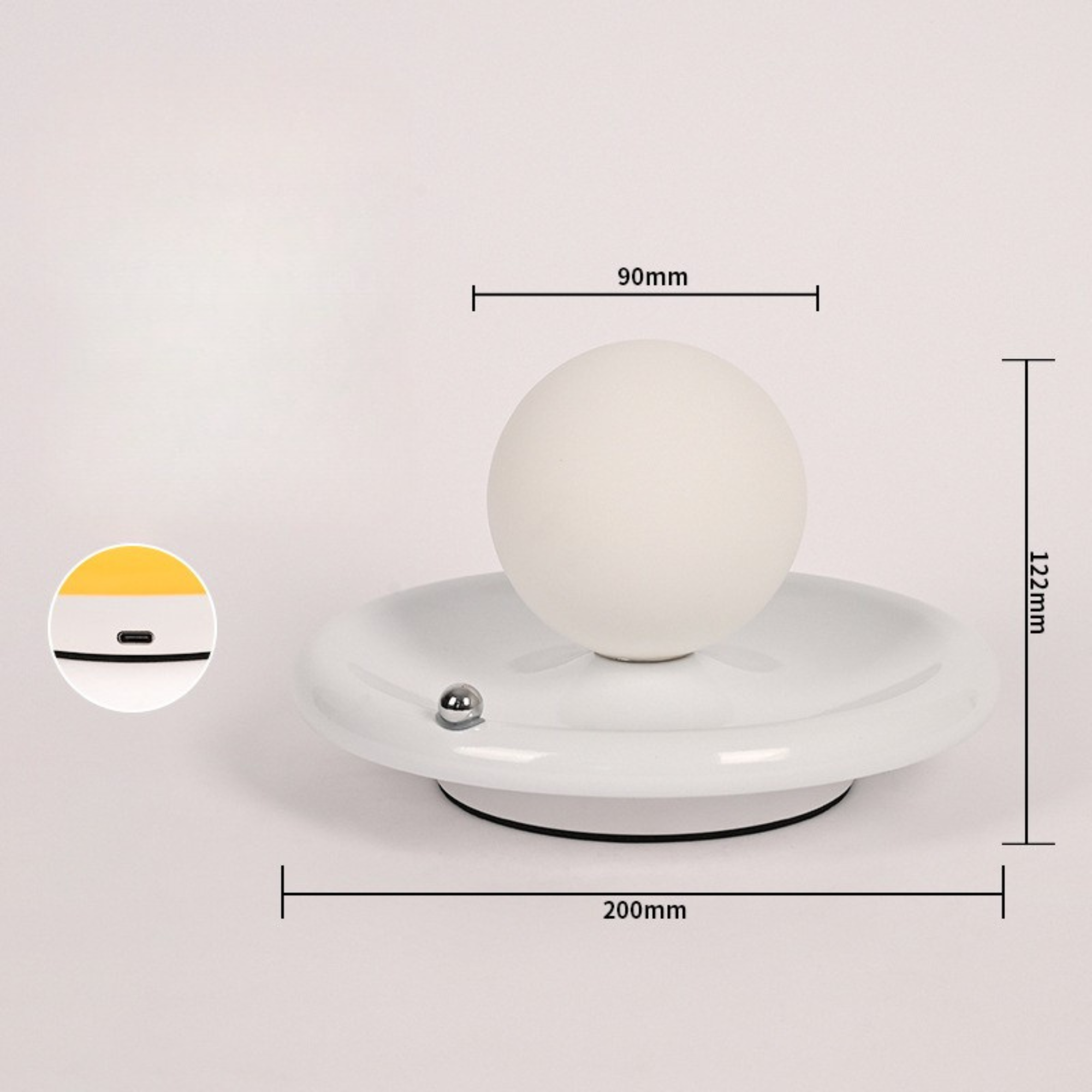 Minimalist Orb Rechargeable Accent Lamp
