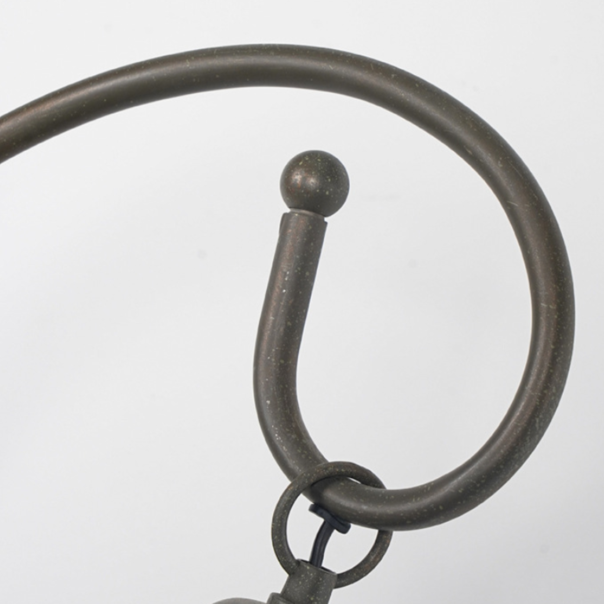 American Industrial Iron Cage Gooseneck Table Lamp