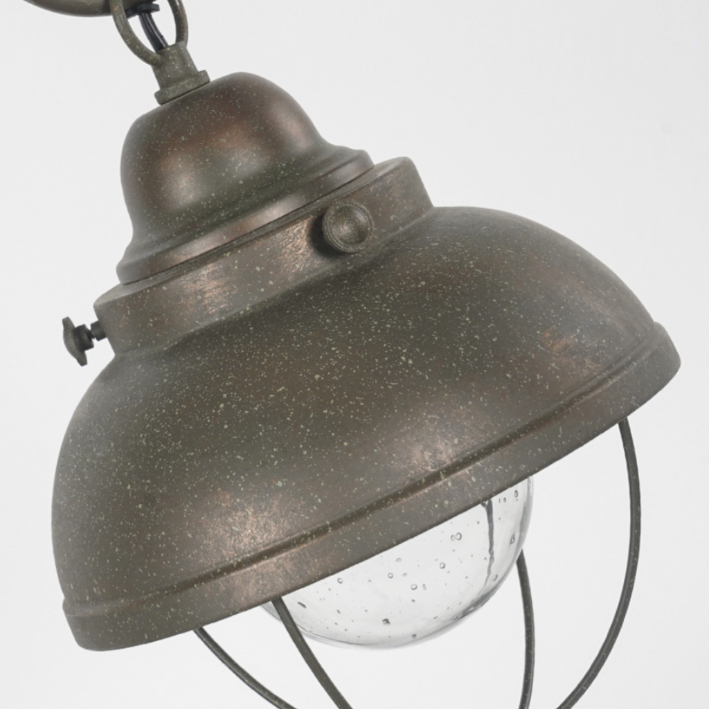 American Industrial Iron Cage Gooseneck Table Lamp alternative angle product photo - Neovall designer table lamp