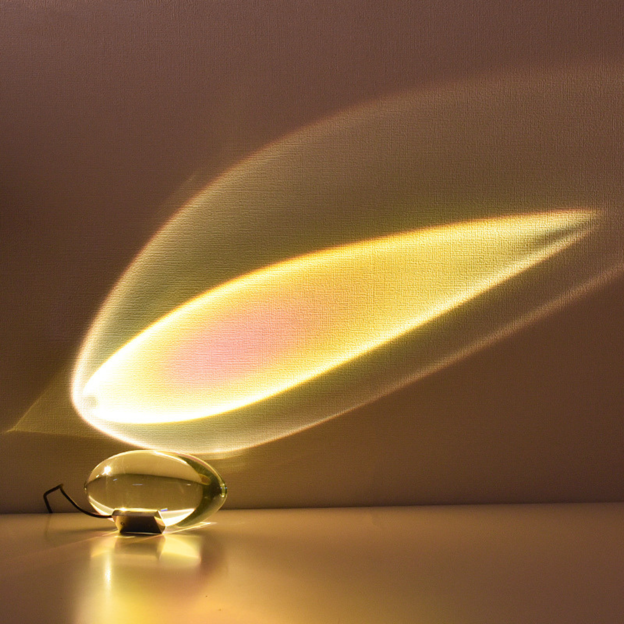 Angel Eye Crystal Sunset Projector Lamp base detail showing material finish - Neovall designer collection