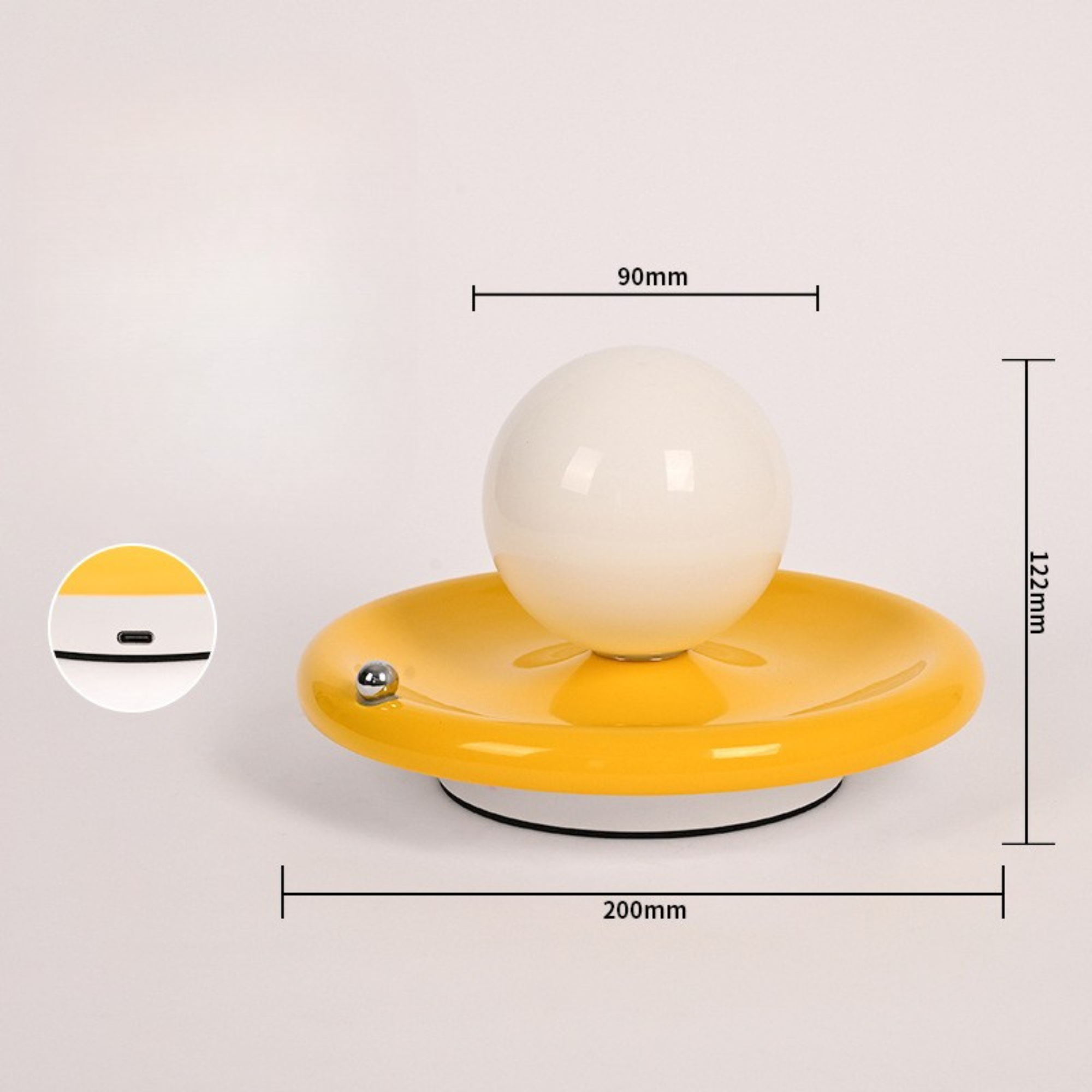 Orb lamp size comparison - compact portable design