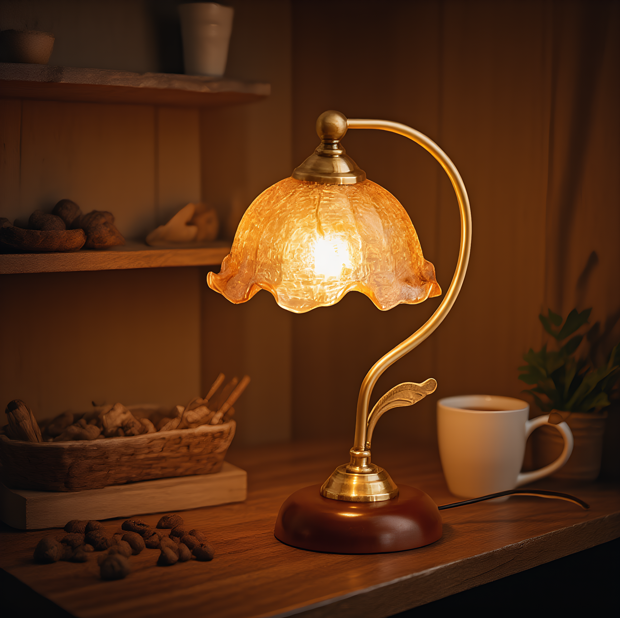 Glass lamp dimensions and specifications diagram