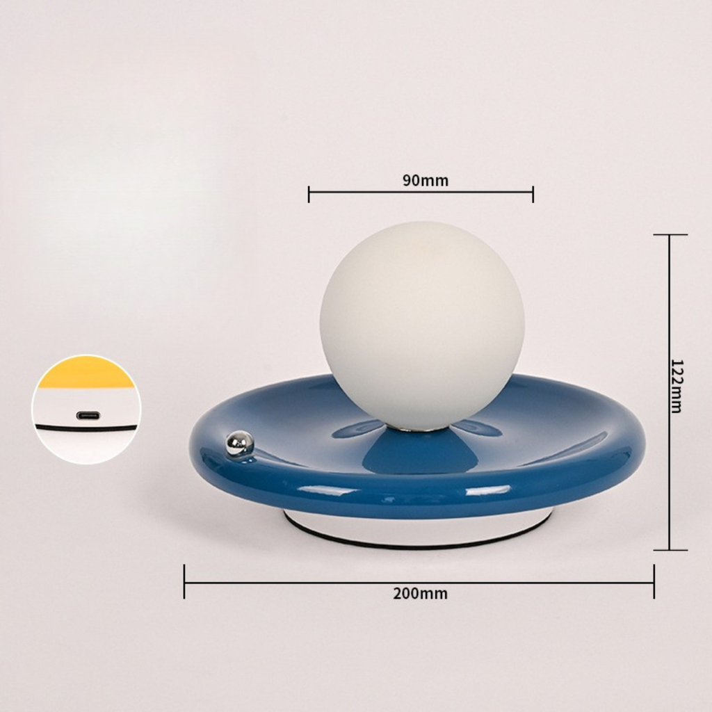 Minimalist Orb Rechargeable Accent Lamp alternative angle product photo - Neovall designer table lamp