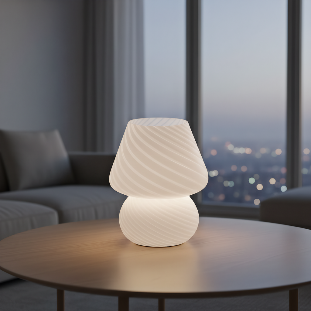 Glass shade light diffusion - warm colorful ambient glow