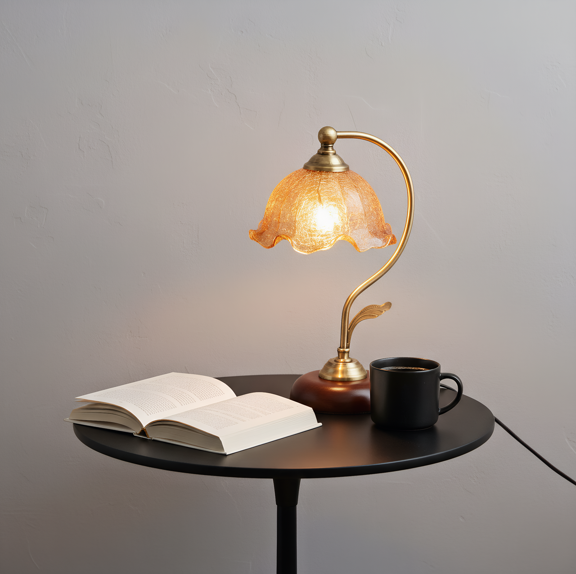 Romantic lamp shade light diffusion - soft golden glow
