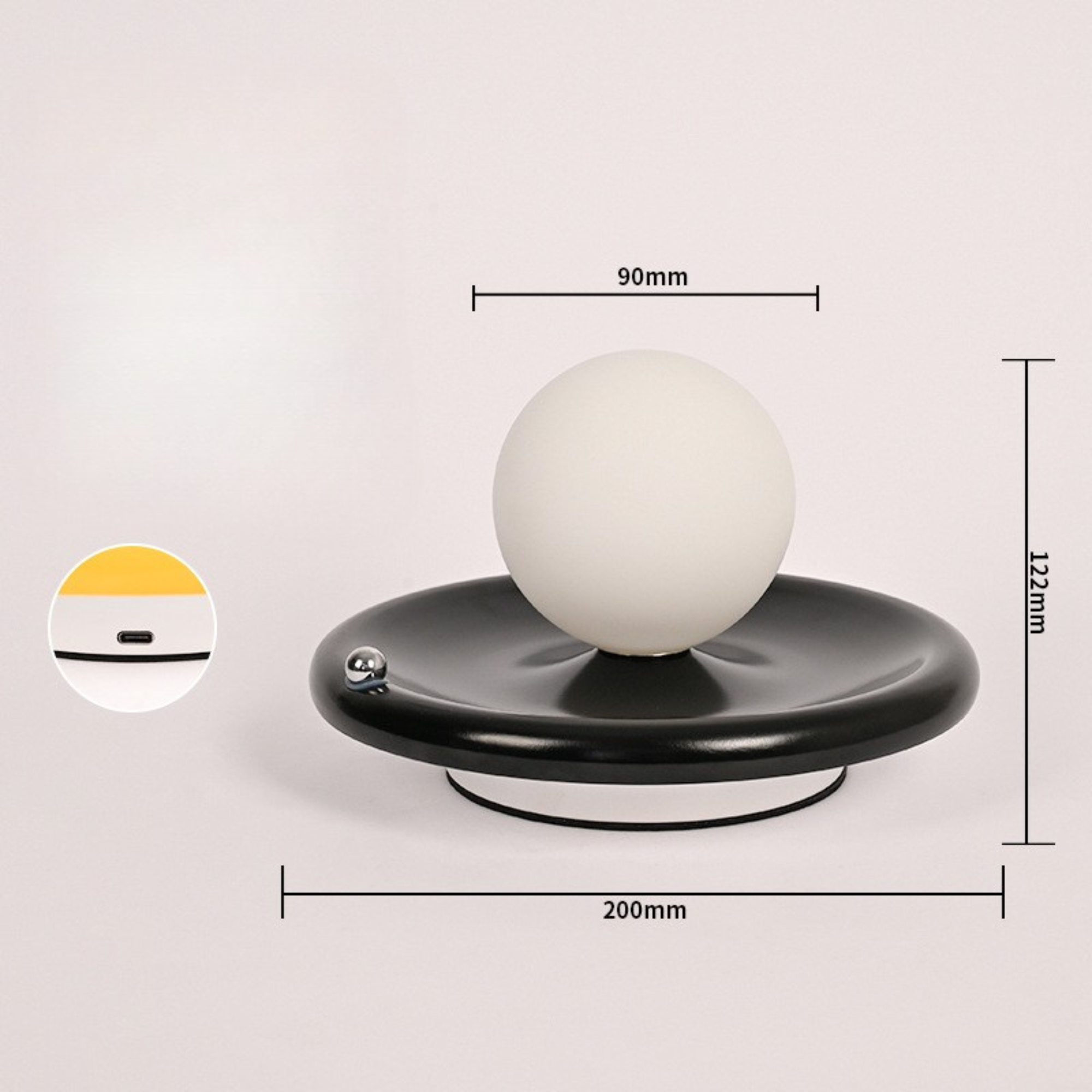 Minimalist Orb Rechargeable Accent Lamp