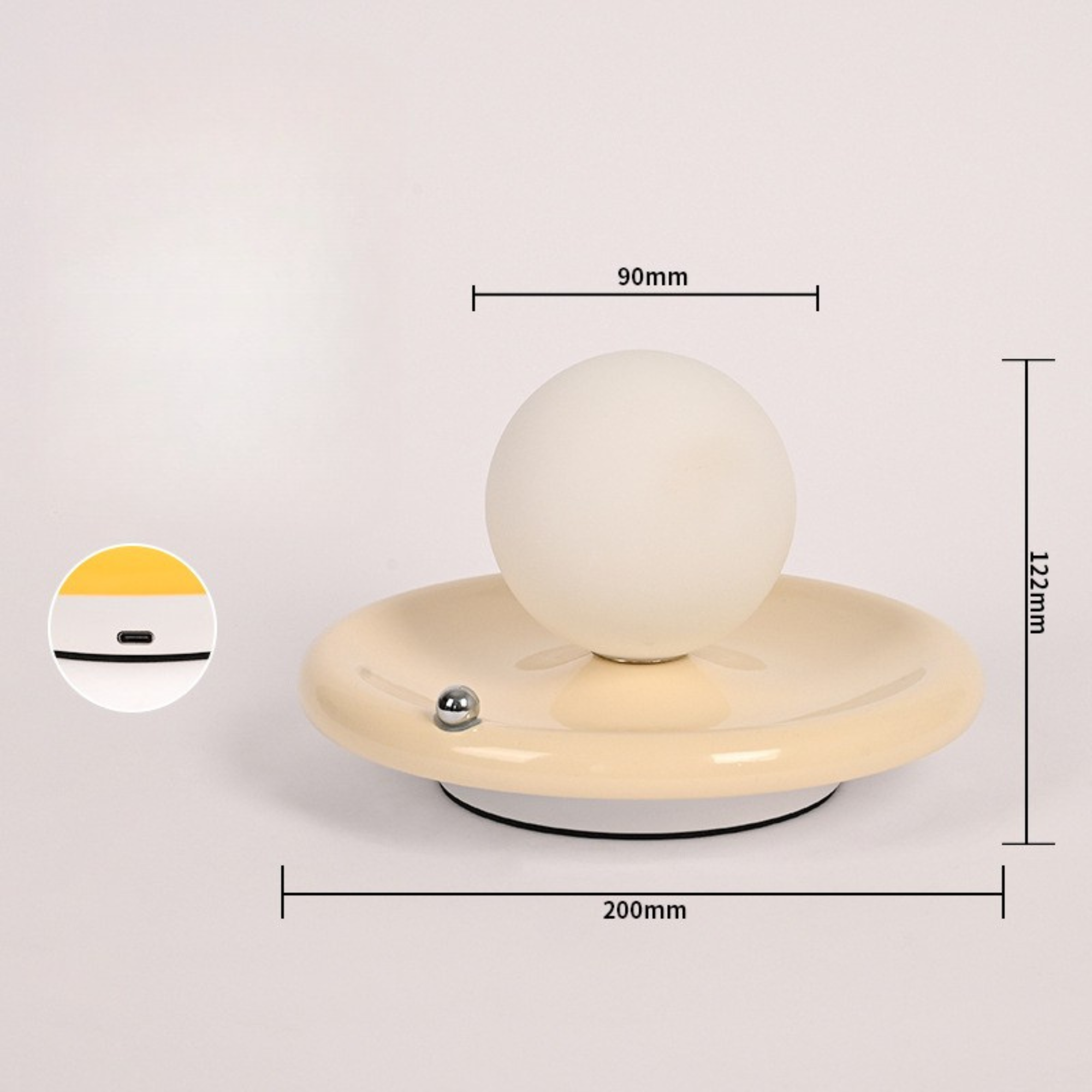 Minimalist Orb Rechargeable Accent Lamp