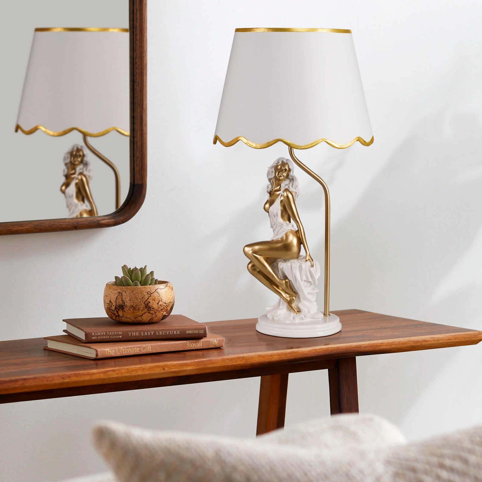 Art Nouveau Figurine Sculptural Table Lamp