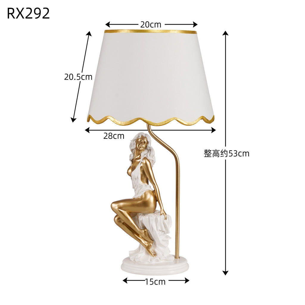 Art Nouveau Figurine Sculptural Table Lamp alternative angle product photo - Neovall designer table lamp