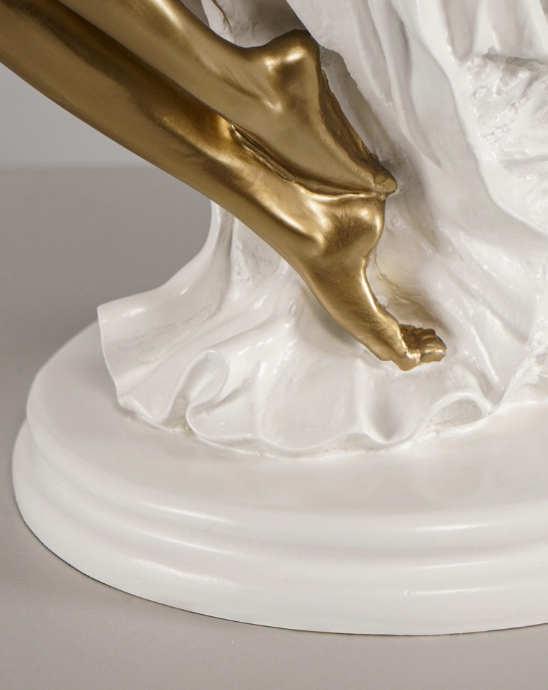 Art Nouveau Figurine Sculptural Table Lamp packaging and product card - Neovall ready to gift