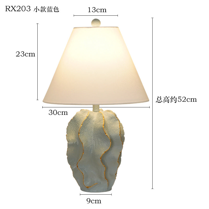 Sculptural Resin Wave Table Lamp packaging and product card - Neovall ready to gift