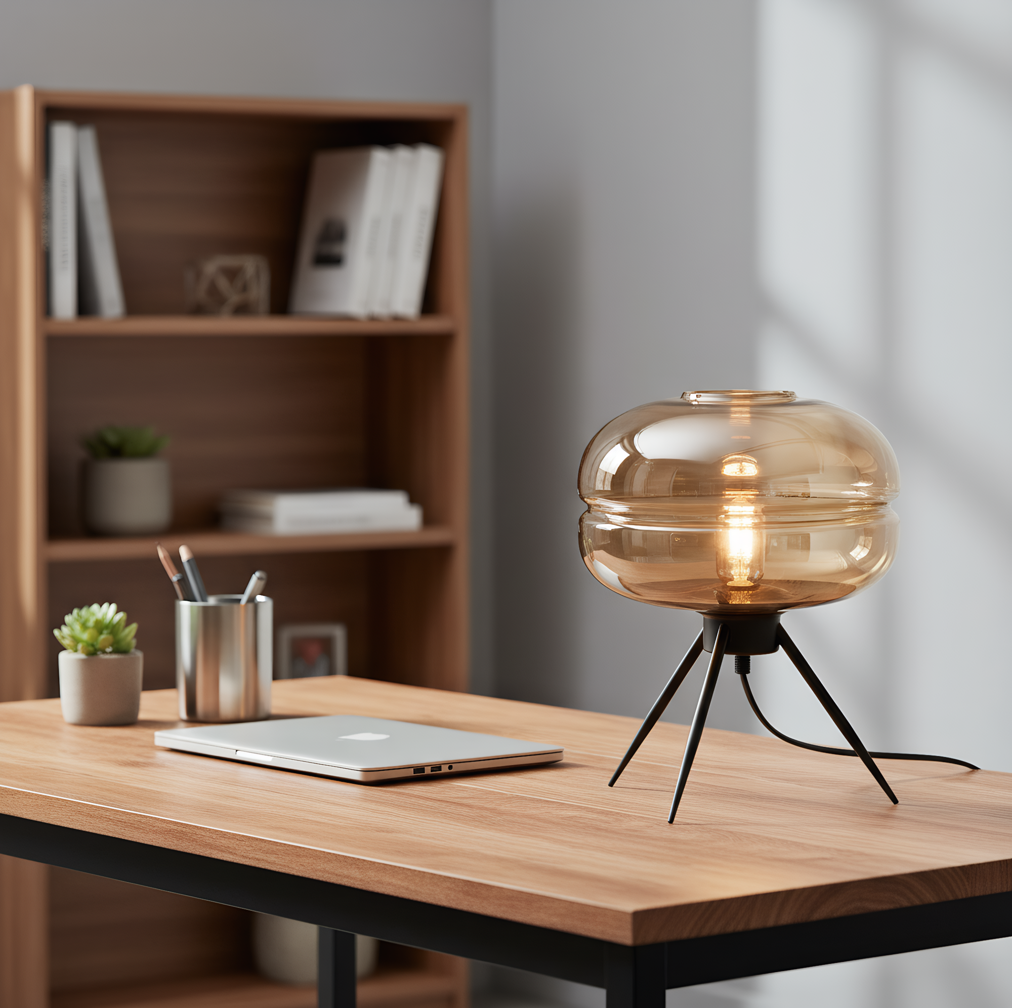 Nordic Hand-Blown Glass Table Lamp