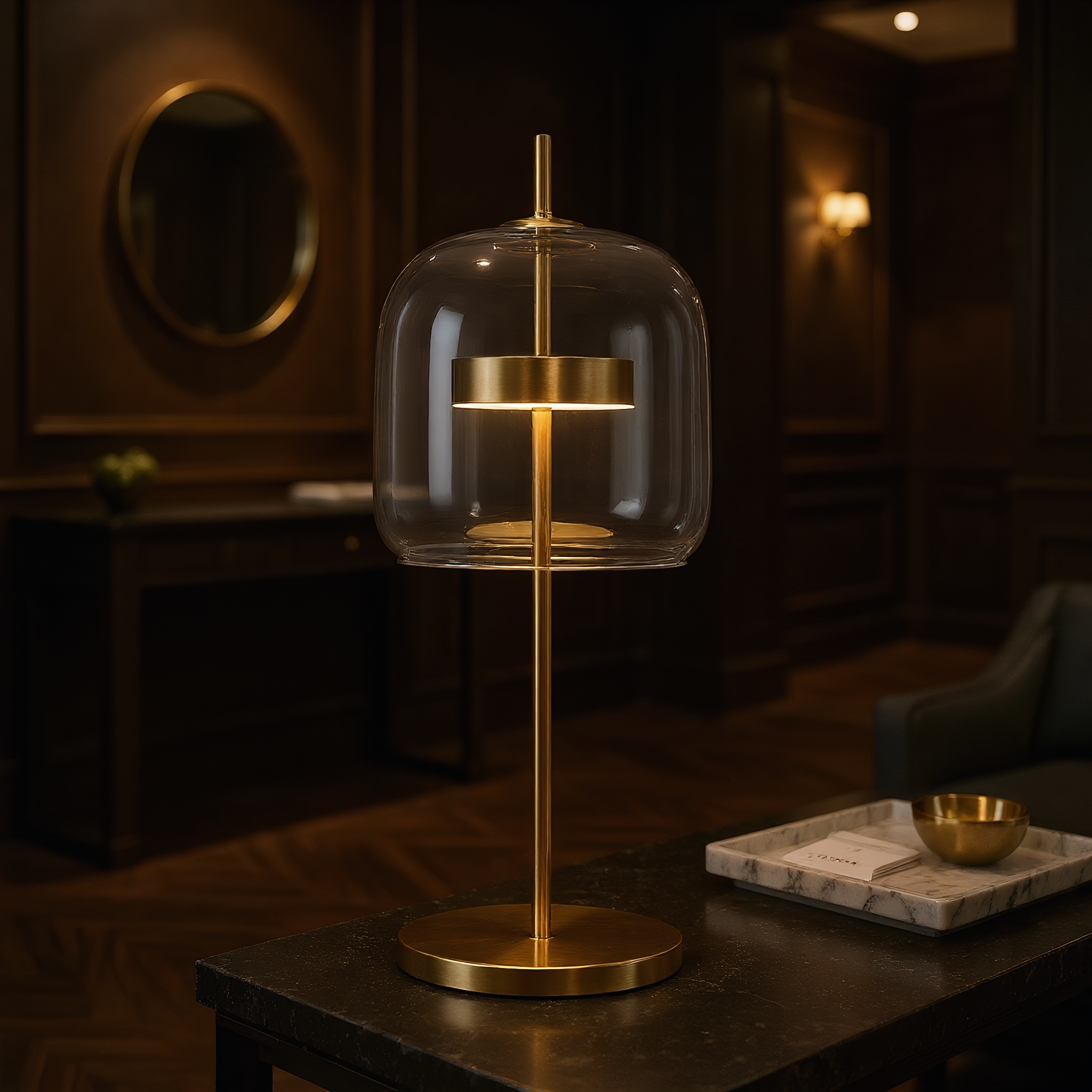 Dome shade light effect - soft atmospheric illumination