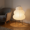 Akari Snowman Rice Paper Table Lamp lifestyle photo styled in modern interior - Neovall designer lighting