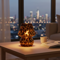 Confetti Glass Mushroom Table Lamp - colorful speckled hand-blown shade - Neovall