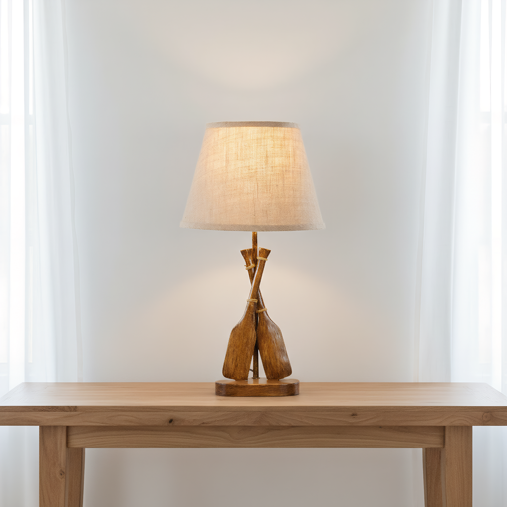 Coastal Wooden Paddle Table Lamp