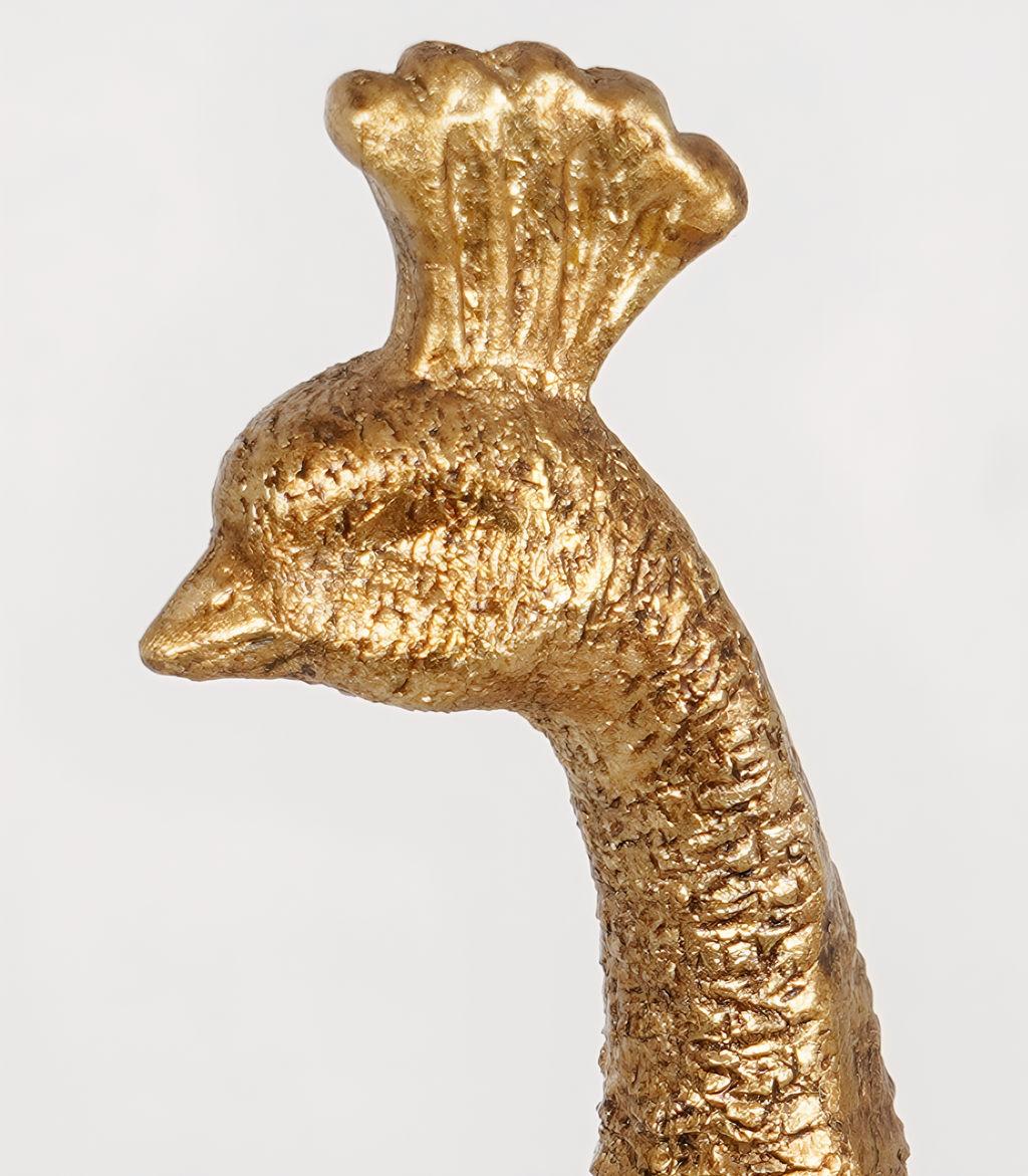 Brass Peacock Figurine Table Lamp