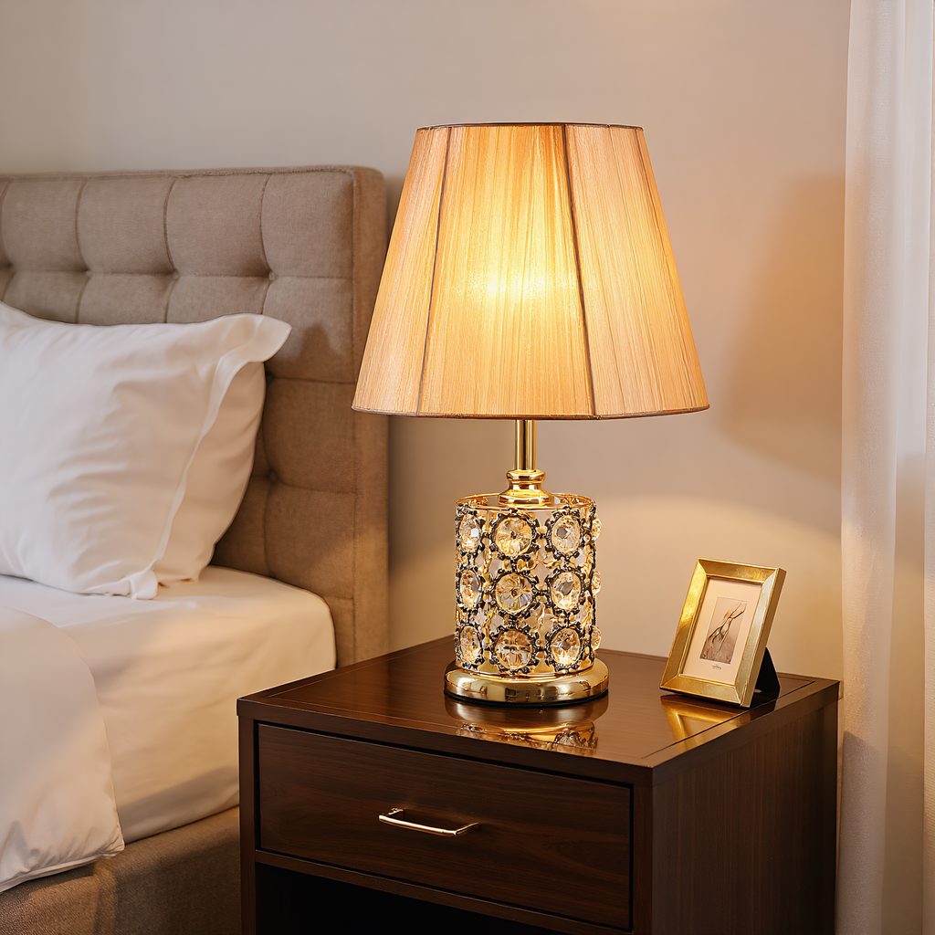 Crystal lamp dimensions and materials diagram