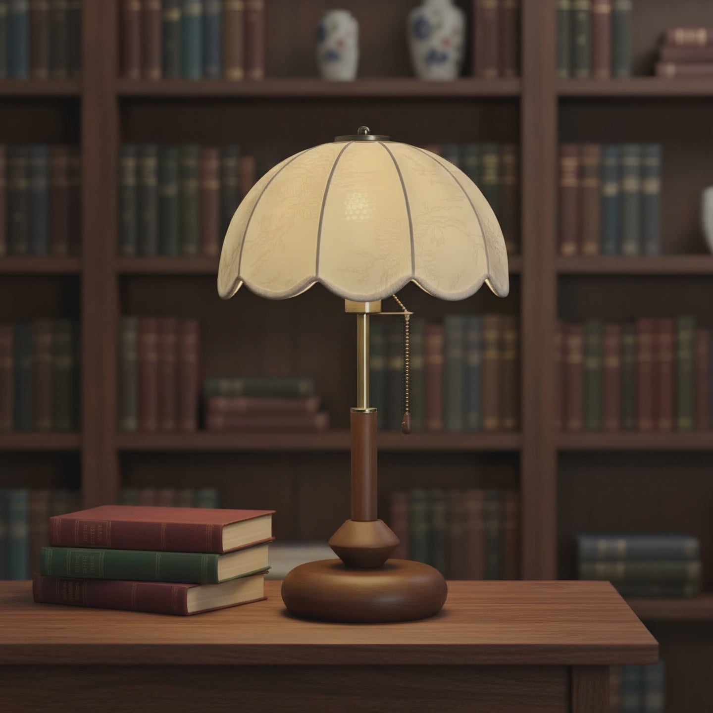 Vintage Scalloped Shade Table Lamp