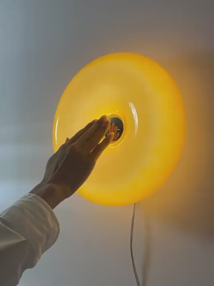 Sculptural Glass Donut Table Lamp