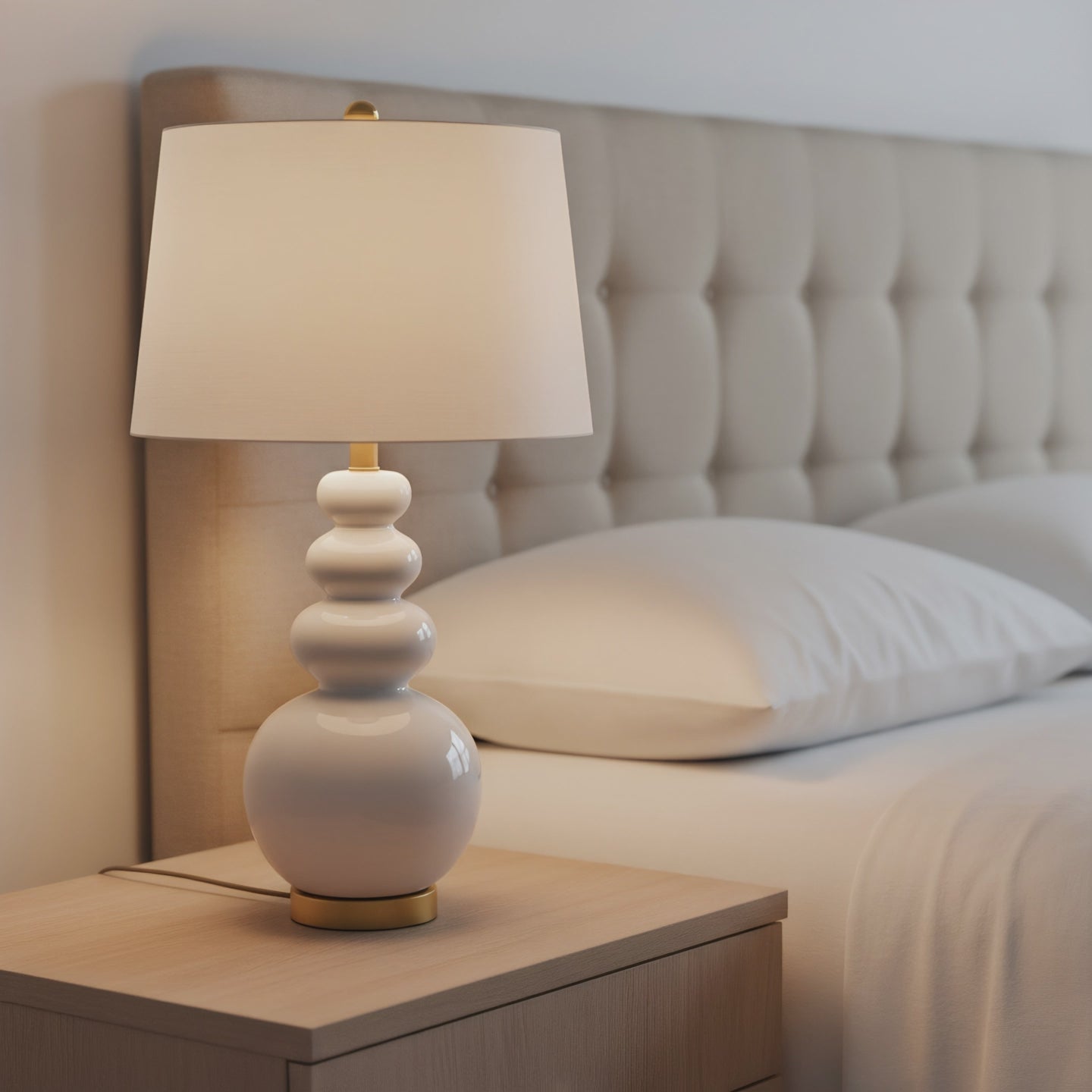 Triple Gourd Ceramic Table Lamp