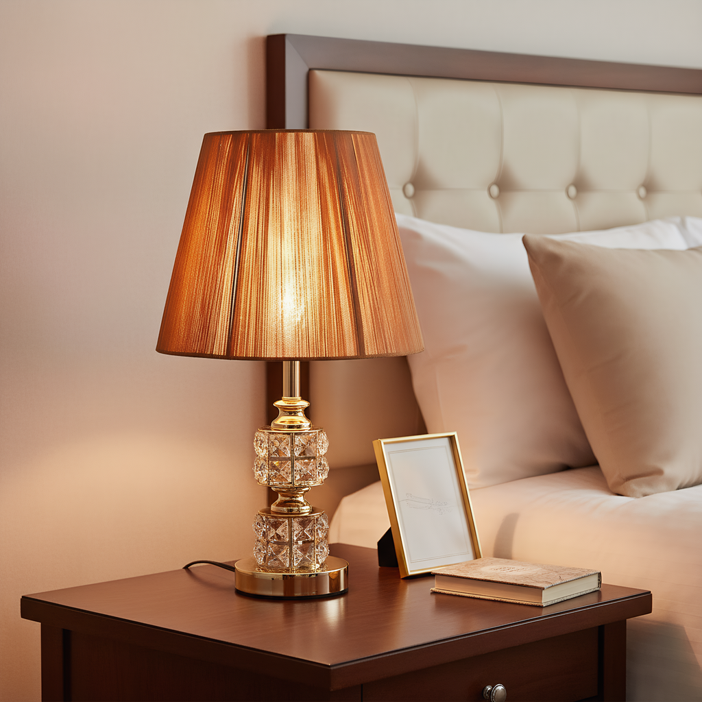 Crystal pleated lamp three light modes comparison