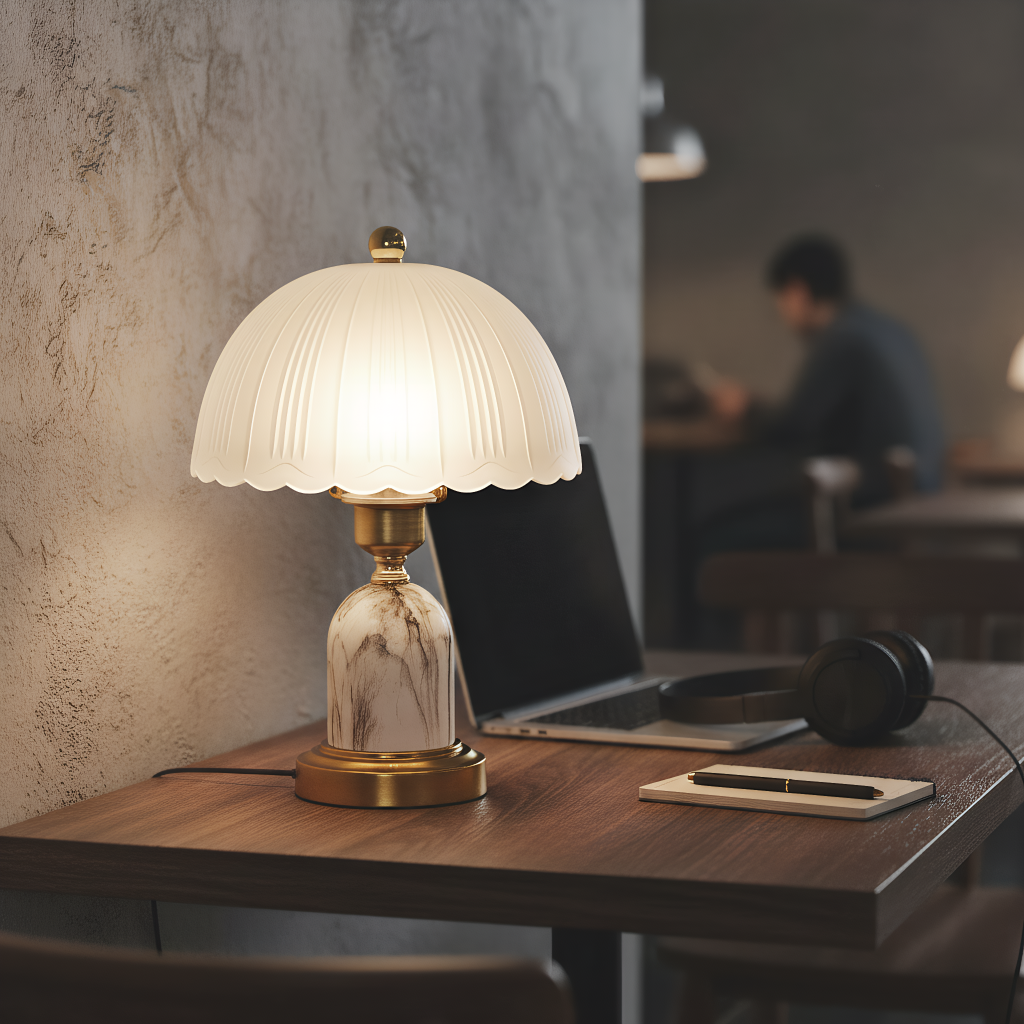 Malachite lamp warm glow - ambient green-tinted light