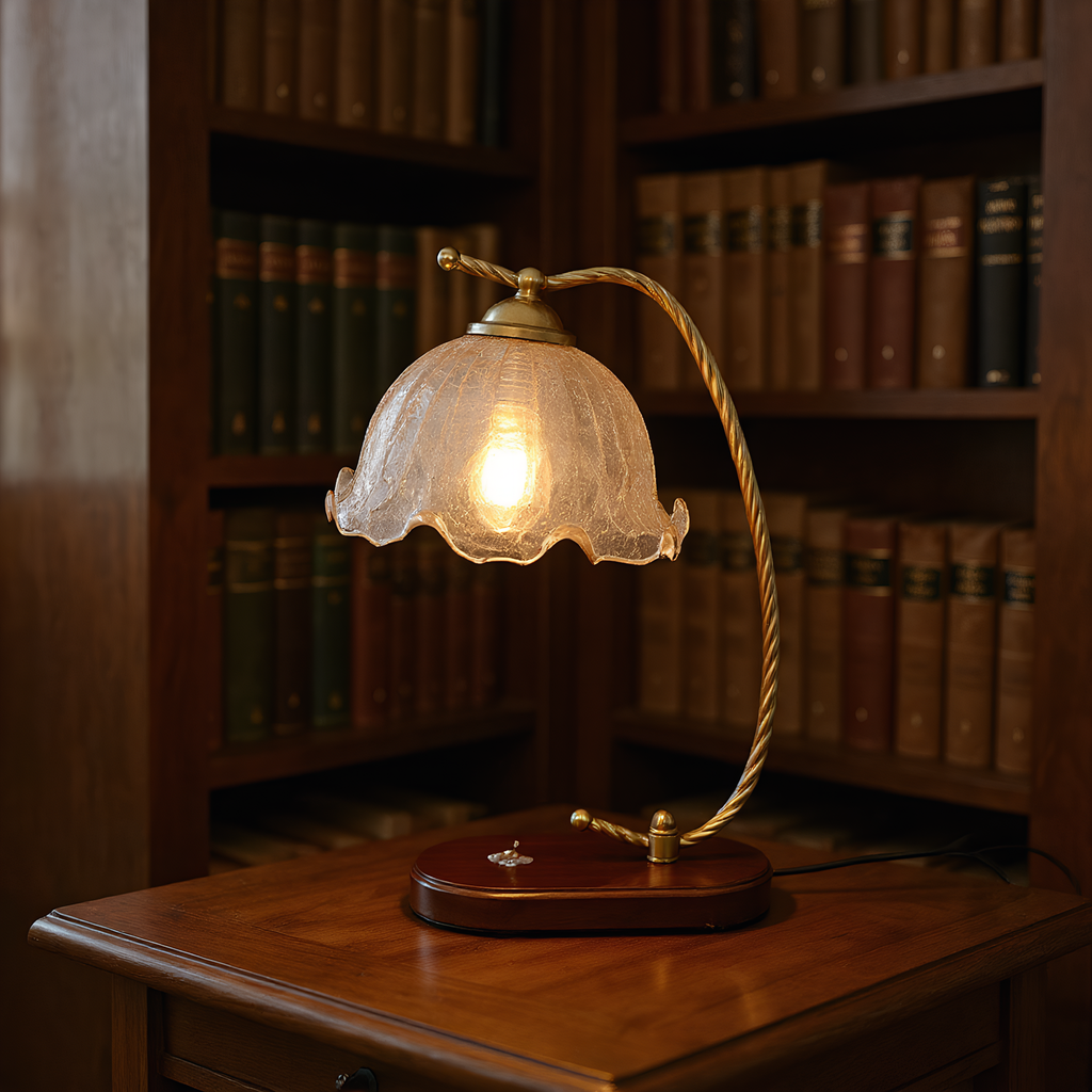 Gooseneck lamp base detail - weighted stability