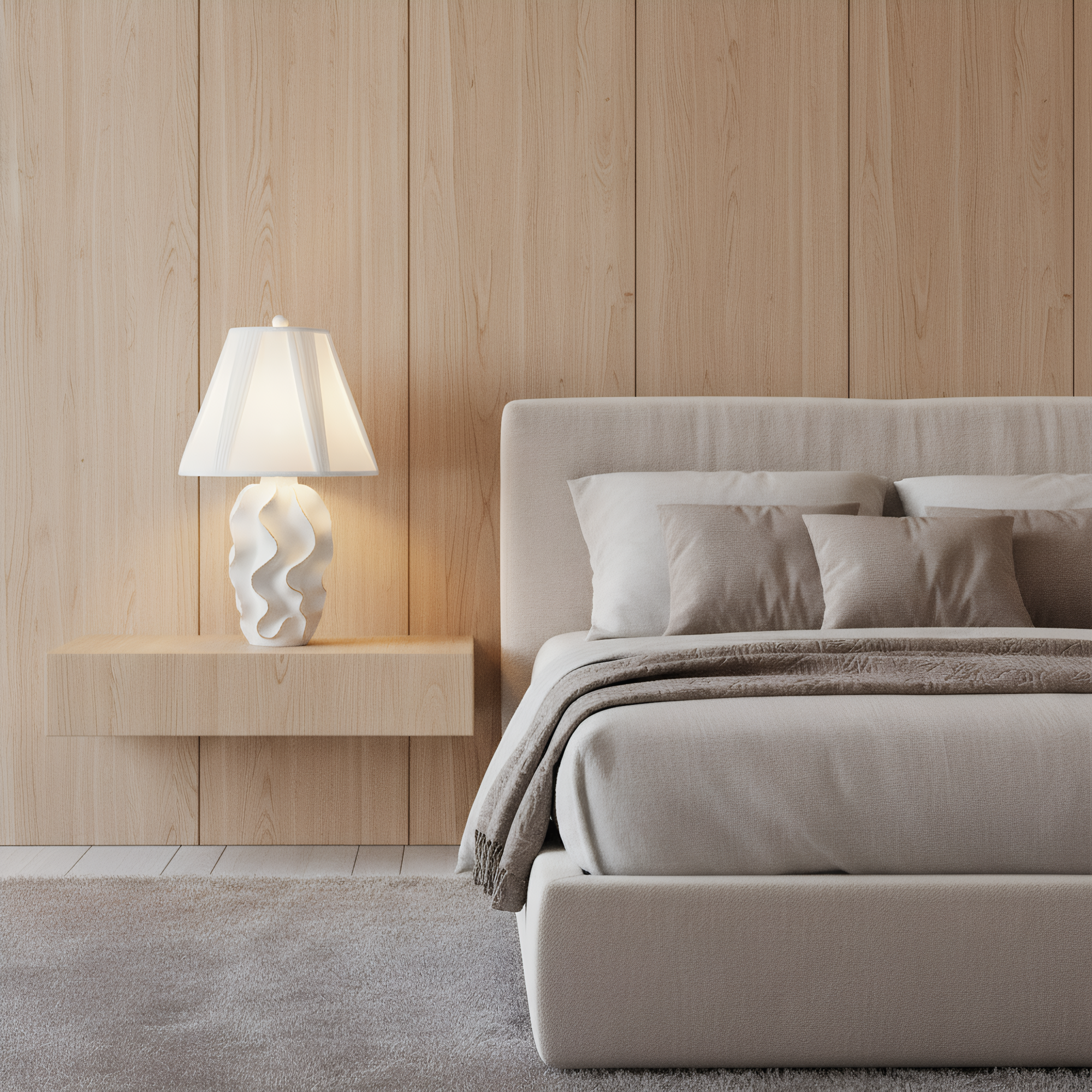 Sculptural lamp dimensions and size reference