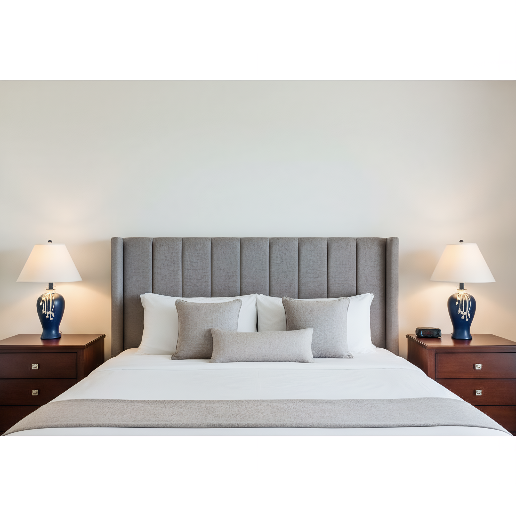 Mediterranean Navy Ceramic Pearl Tassel Table Lamp alternative angle product photo - Neovall designer table lamp