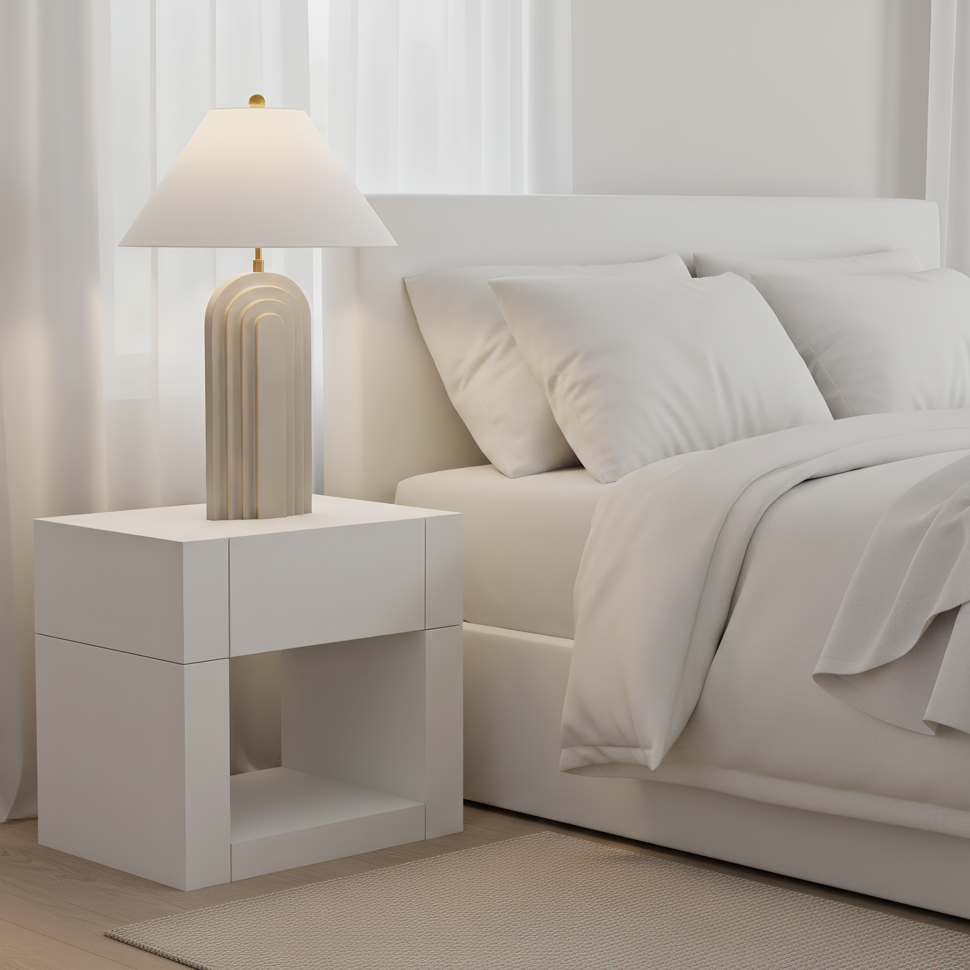 Art Deco Arch Resin Table Lamp