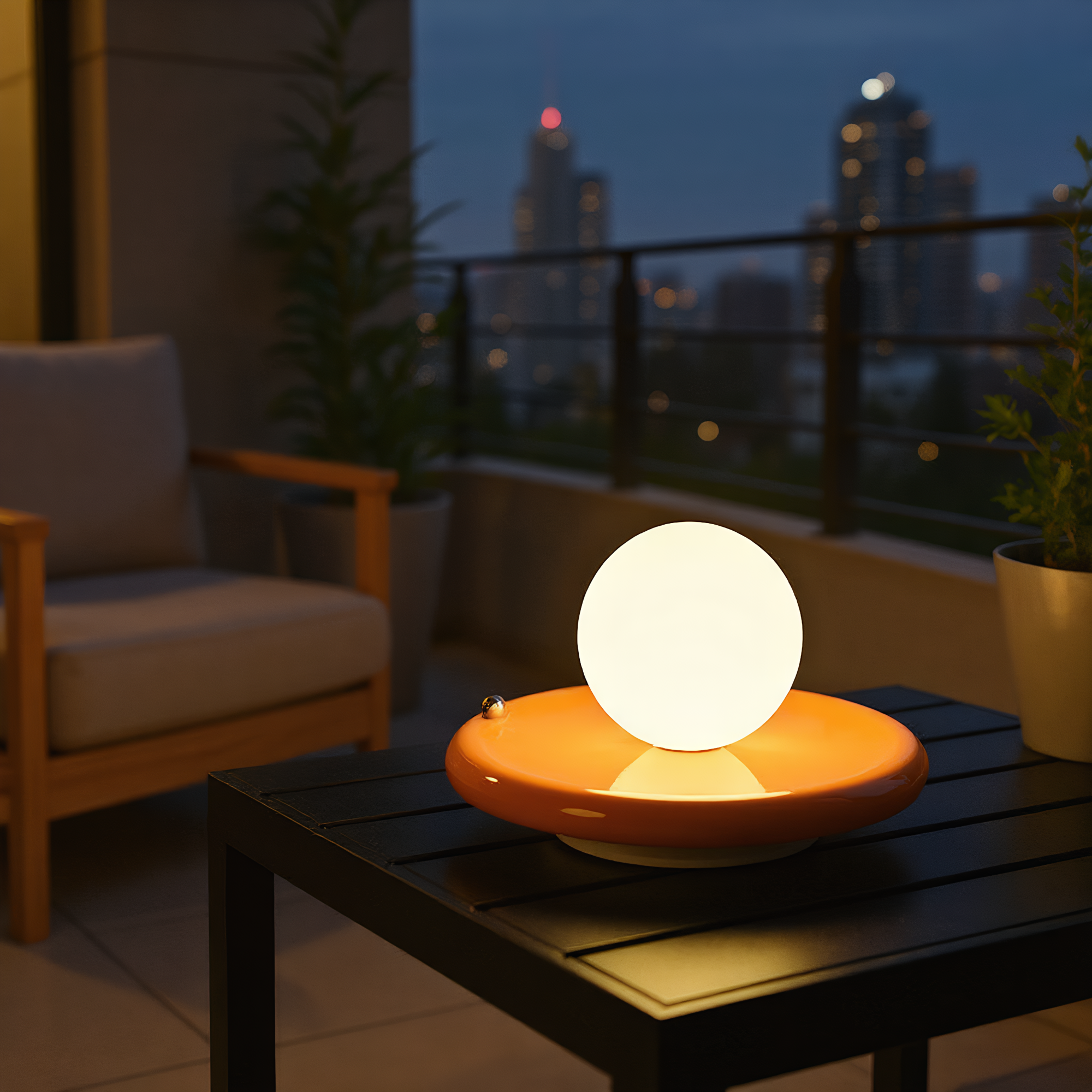 Minimalist Orb Rechargeable Accent Lamp