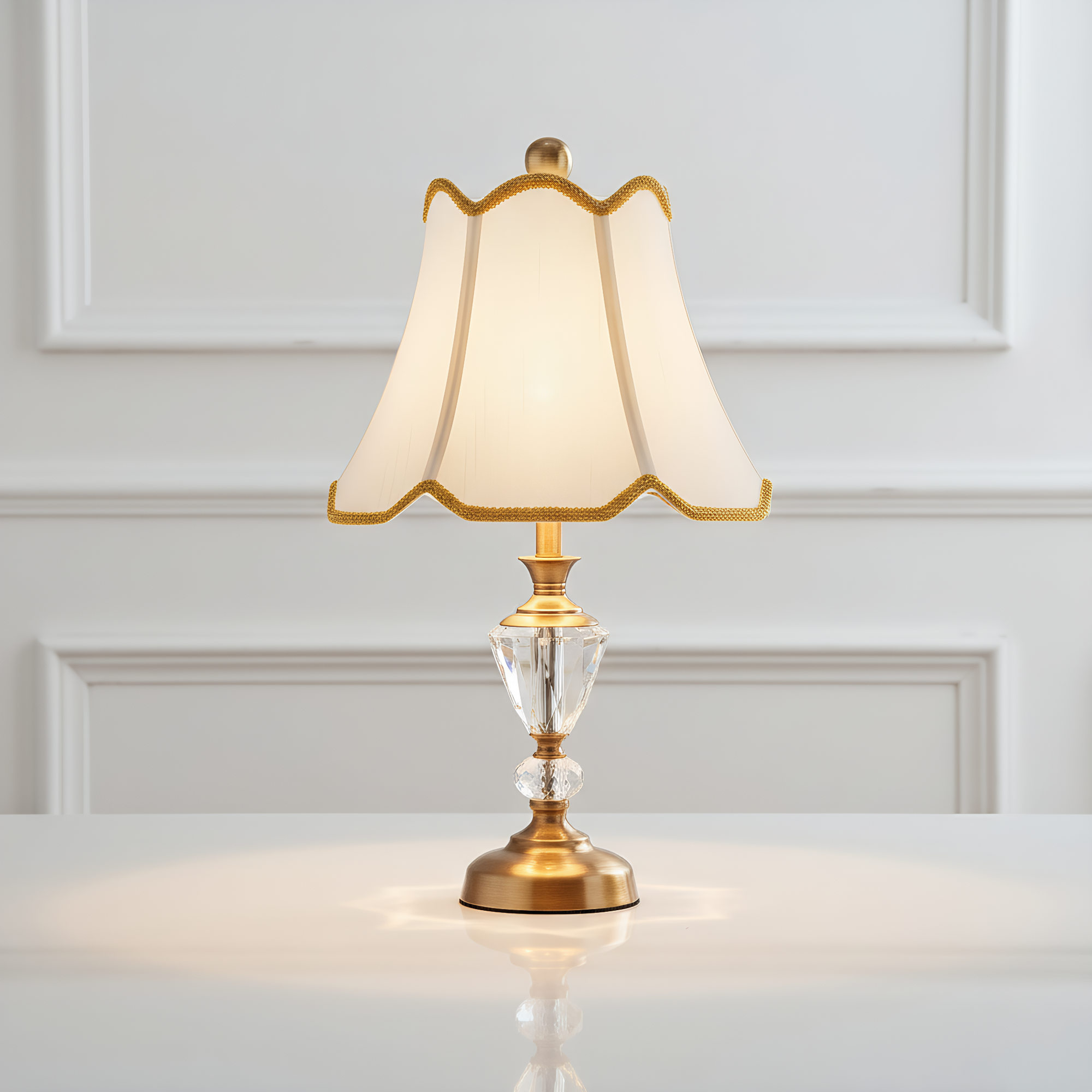 Vintage brass crystal lamp dimensions diagram